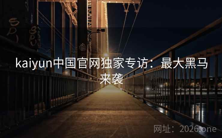 kaiyun中国官网独家专访：最大黑马来袭